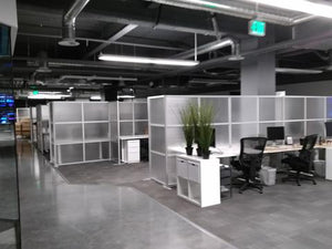 Furniture Business Installations did a fantastic job installing Canopy Tax's Modern Partitions in Utah!