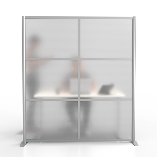 Office Partition, 68" wide x 75" high, Translucent Panels