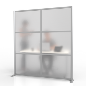 Office Partition, 68" wide x 75" high, Translucent Panels