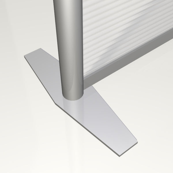 27" wide x 75" high Modern Office Divider, White Translucent Panels