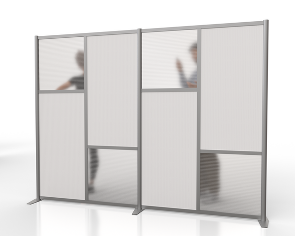 100" wide x 75" high Partition, White & Translucent Panels SW10075-4