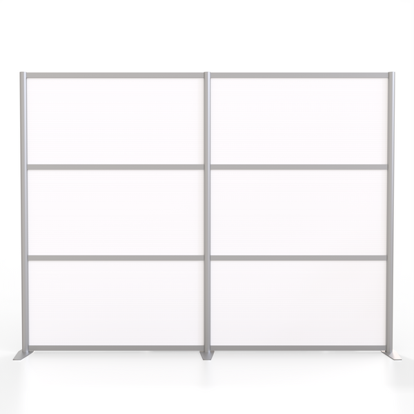 100" wide x 75" high Room Partition, White Panels