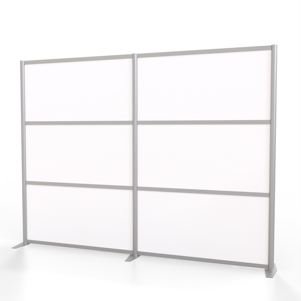 100" wide x 75" high Room Partition, White Panels