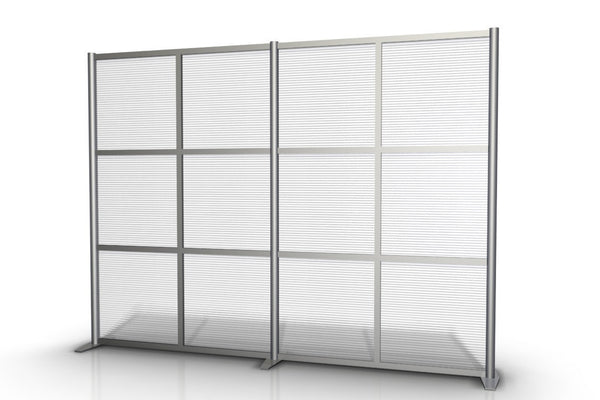 100" wide x 75" high Room Divider & Office Partition, Translucent Panels