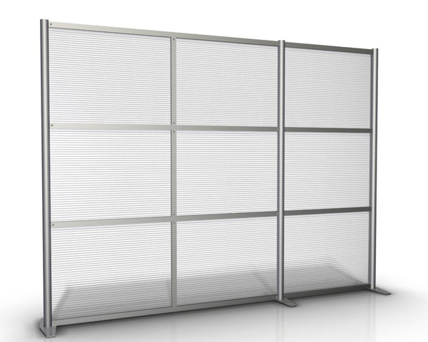 100" wide x 75" high Room Divider, Translucent Panels