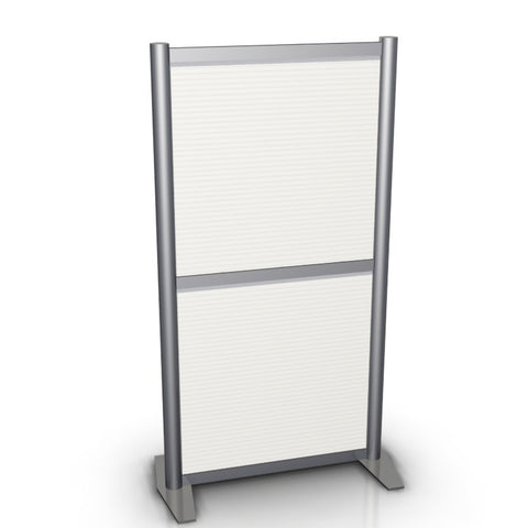 27" wide x 51" high White Opaque Translucent Office Partition