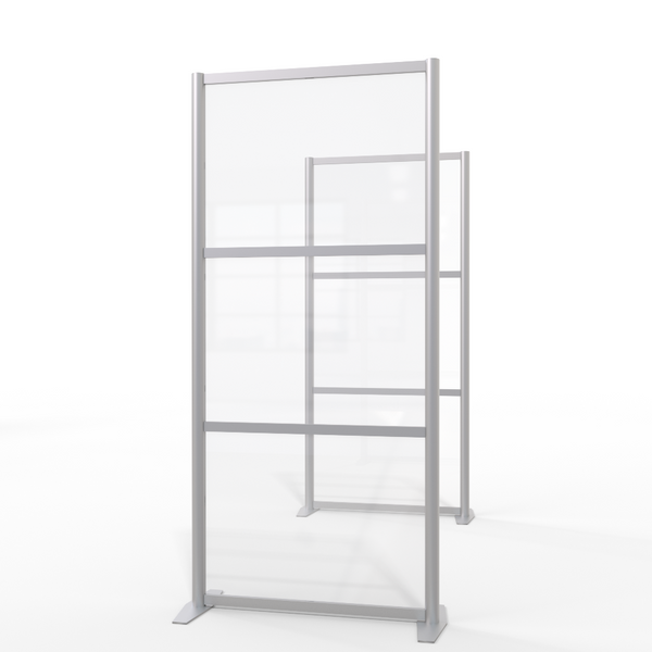 CLEAR PLEXIGLAS ROOM PARTITION & PORTABLE FREESTANDING ROOM DIVIDER