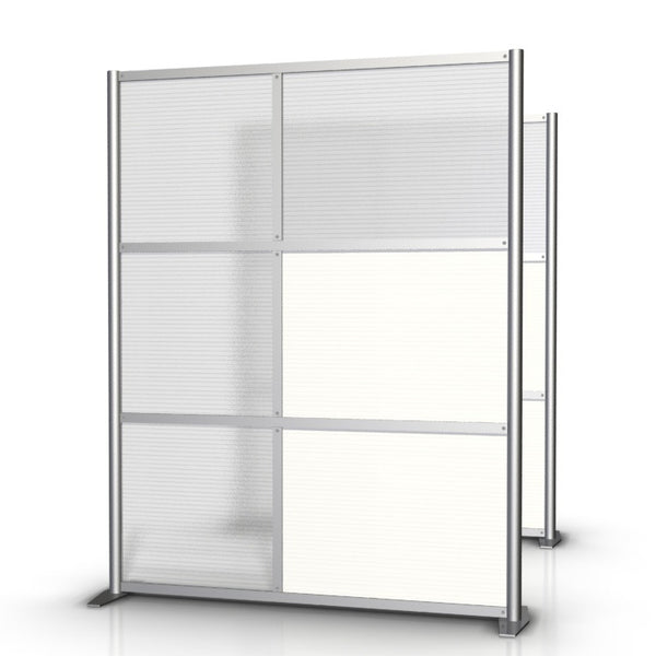 Office & Room Partition 60" wide by 75" tall with  White & Translucent Panels