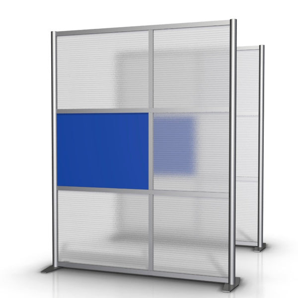 Room Partition Wall 60" wide by 75" tall with  Blue & Translucent Panels