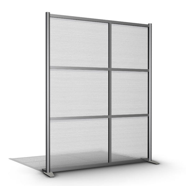 60" wide x 75" high Office Partition Room Divider, Translucent Panels
