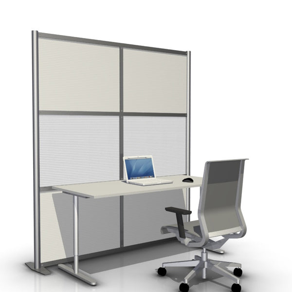 Office Partition & Room Divider, Translucent Panels, 68" wide x 75" high