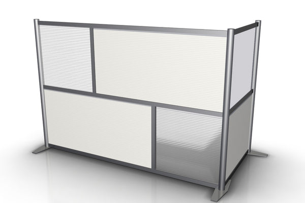 L-Shaped Office Partition - 75" x 35" x 51" High
