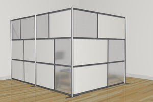 L-Shapped Office Partition118" x 84" x 75" Tall