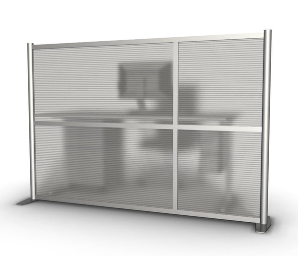 75" w x 51" h Office Partition Desk Divider, Translucent Panels
