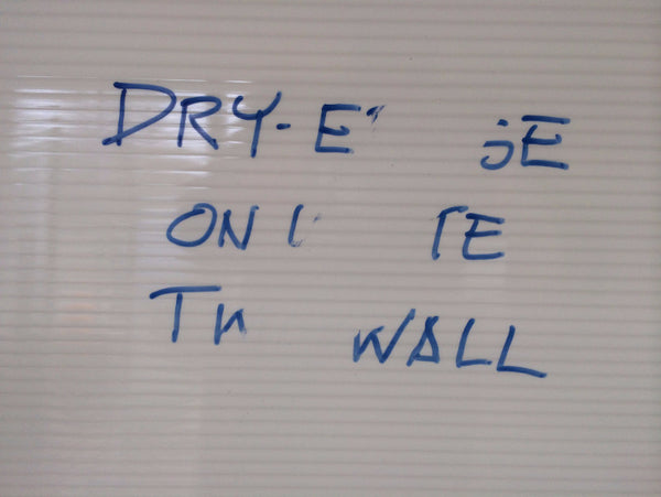 Dry-Erase Marker on White Twin Wall Panel Example