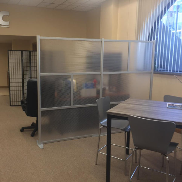 100" wide x 75" high Room Divider & Office Partition, Translucent Panels