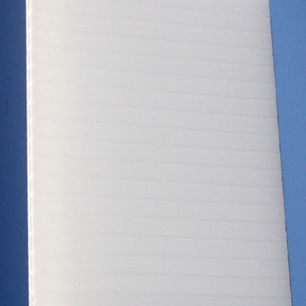 White opaque translucent room partition twin wall panel